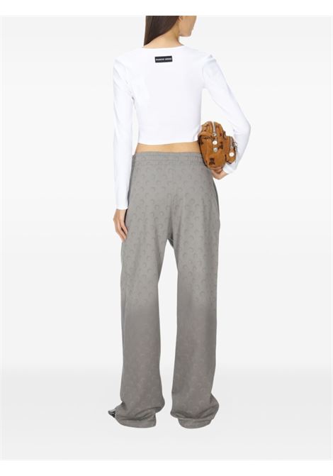 moon logo jersey ls roundneck top woman white MARINE SERRE | WTT033ACJER0011WH10